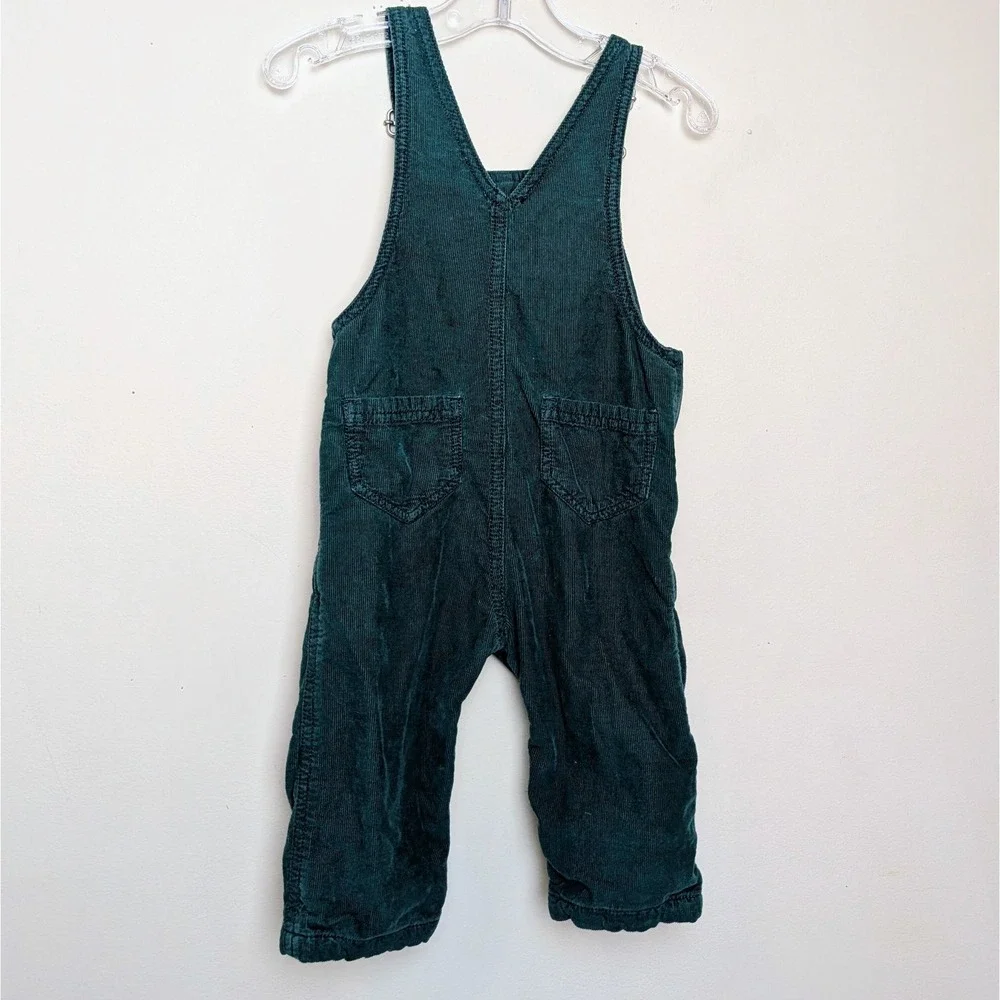 Hanna Andersson‎ Green Corduroy Bib Overalls Infant Size 12-18 Months